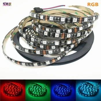 

5m/roll 300LED 5050 Black PCB Waterproof IP65 LED strip DC12V 60leds/m Warm white/White/RGB led strip light