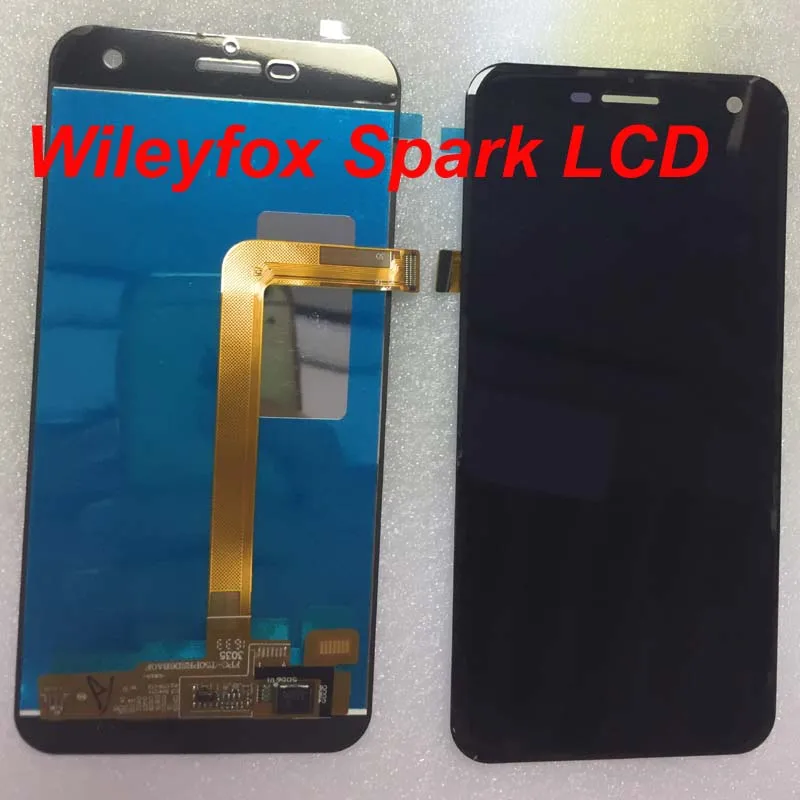 

Original LCD For Wileyfox Spark LCD Display And Touch Screen Digitizer Assembly Replacement Part Black White Color With Tape