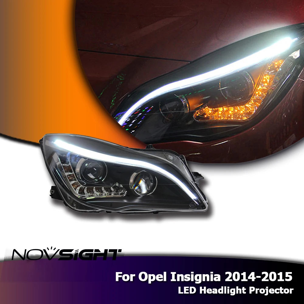NOVSIGHT 2 шт. 4300 К 5000 К 6000 К Автомобильная фара лампа Поворотная светодиодный льная светодиодная DRL для Opel Insignia 2014-2015 автомобильные огни
