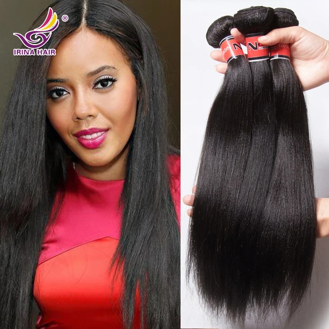 Brazilian Straight Virgin Light Yaki Hair 3pcs/lot 10 26inch Brazilian