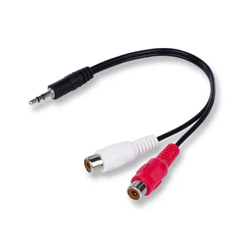 

50pcs x 3.5mm Stereo Plug to 2 RCA Female - AUX Phono Jack Audio Adapter Cable