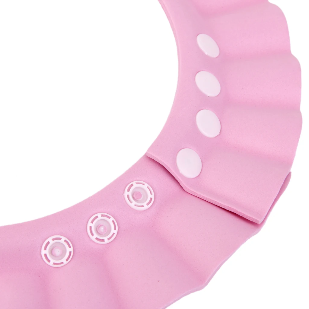 One Piece EVA Baby Kids Swimming Swim Bath Bathing Bathroom Shower Adjustable Cap Wash Cutting Hair Shield Waterproof Visor Hat