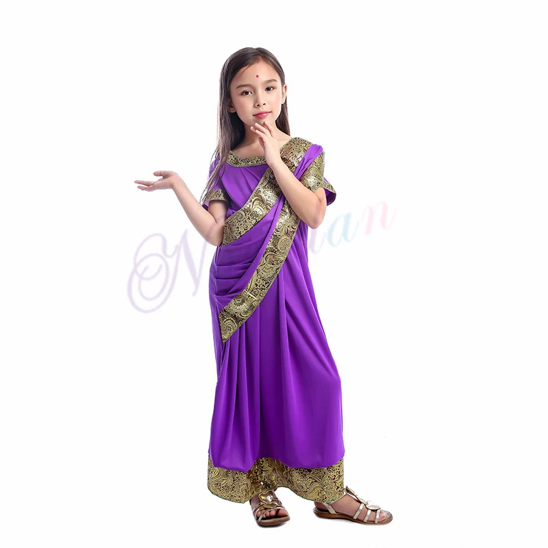Indian girls children Lehenga Saree for Bollywood theme party KIDS Costume 1217 