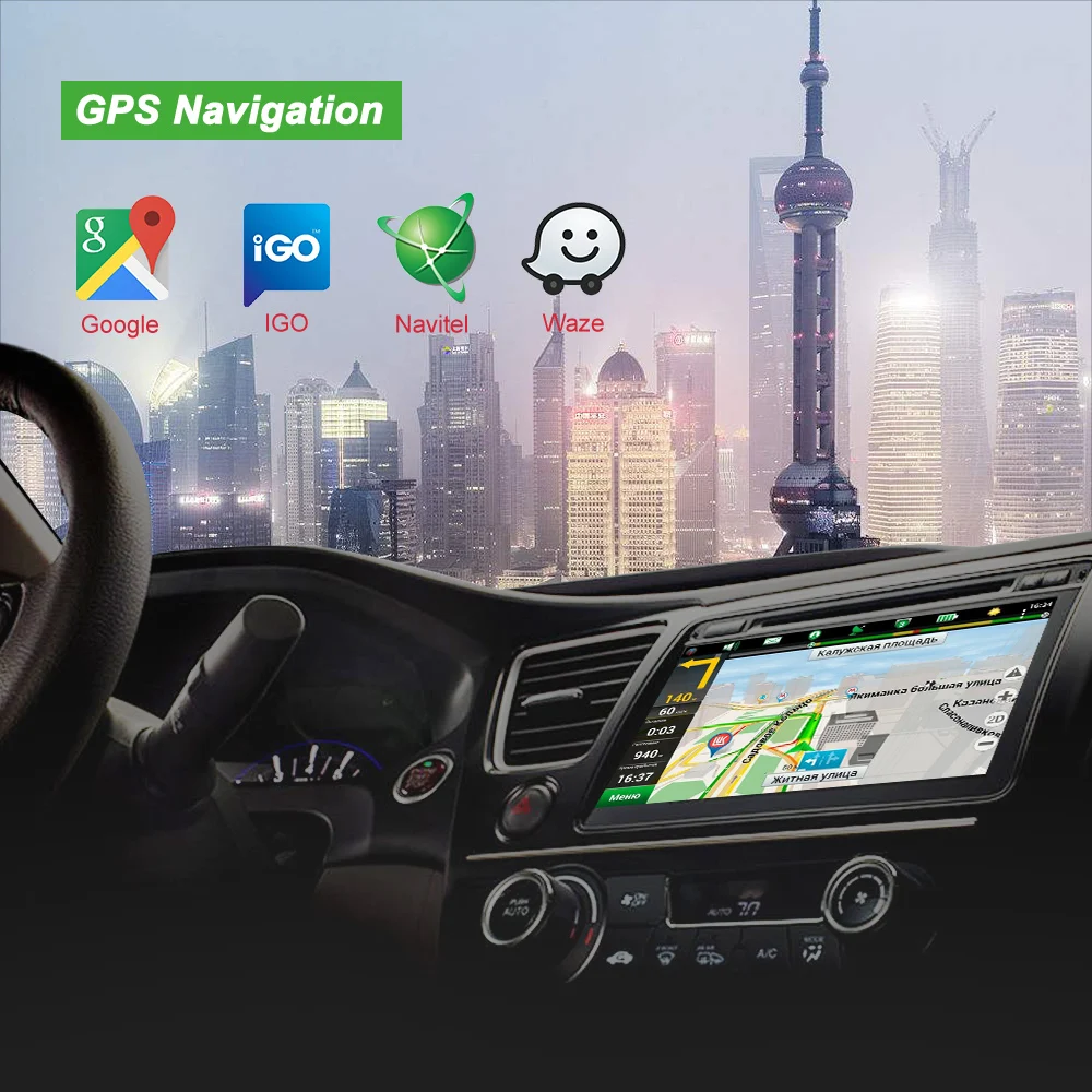 Flash Deal Bonroad Car Multimedia Player For 2 Double Din For Nissan Android 9.0 2G+16G Wifi Radio 4G Video GPS MP3 Touch Screen(NO DVD CD) 4
