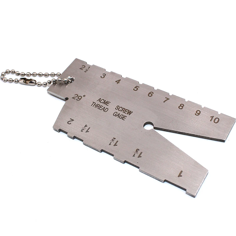 Screw Thread Gauge Stainless Steel Screw thread Cutting angle gage Gauge Measuring Tool Welding Inspection Ruler 29 Degree ACME Screw Thread Gauge