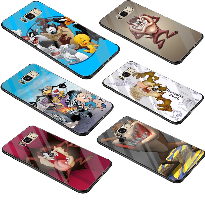 

Glass TPU Looney Tunes Tasmanian Devil Taz Case Cover For Samsung A10 A20 A30 A40 A50 A60 A70 S7 Edge S8 S9 Plus Note 8 9 S10