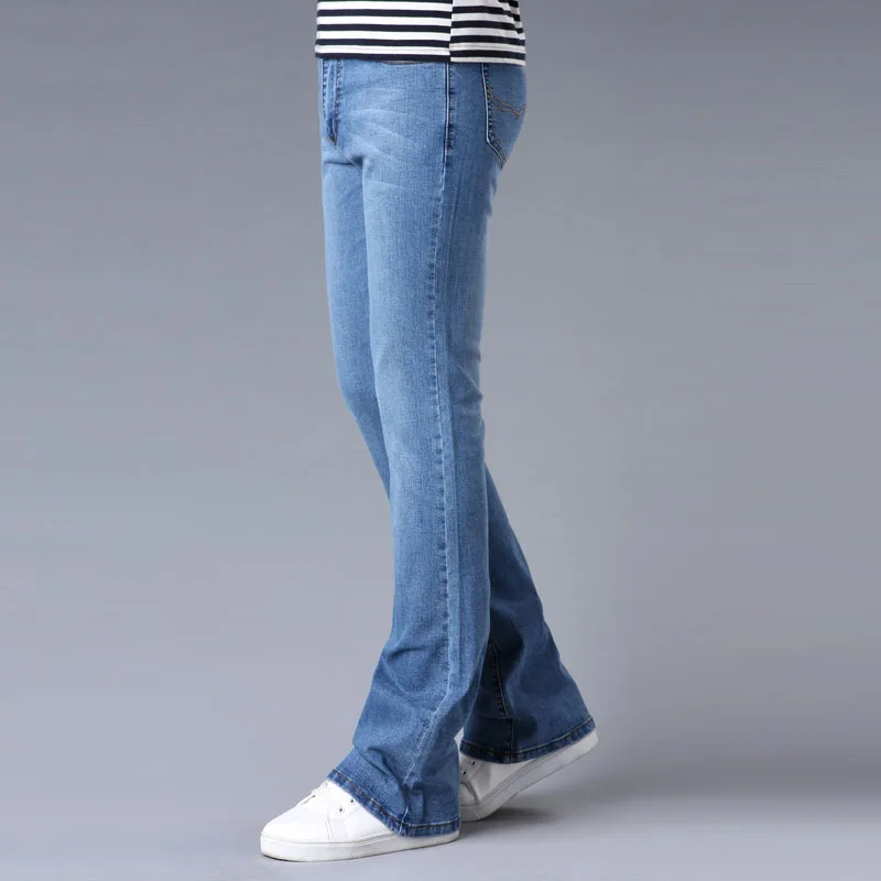 Jeans da uomo Tradizionale Bootcut Gamba Slim Fit Leggermente Svasato Jeans  Blu Maschio Nero Jeans Designer Classic Stretch Flare Pants|male jeans|designer  male jeansmale designer jeans - AliExpress