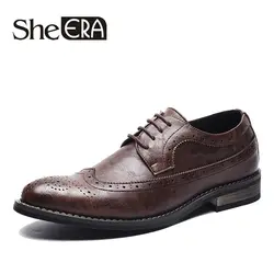 Новый дизайн, роскошные итальянские Мужские броги, модельные туфли, деловые туфли-оксфорды для мужчин, британский бренд, мужские кожаные