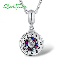 Colgante de plata de ley 925 colgante semiesférico de estrella de reloj para mujer(China)