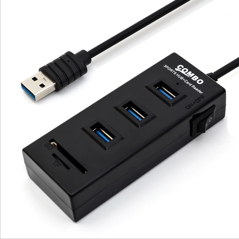 Twobro Micro usb-хаб 2,0 3/6 Порты комбо TF/SD кард-ридер с переключатель USB разветвитель адаптер USB 2,0 концентратор для портативных ПК Тетрадь