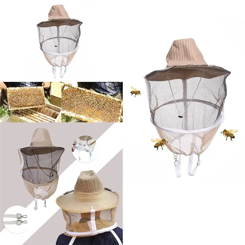 Профессиональный Пчеловодство Пчелы пчеловод против москитов и пчел сохраняя Брошь бабочка шляпа полное лицо шеи протектор apiculture