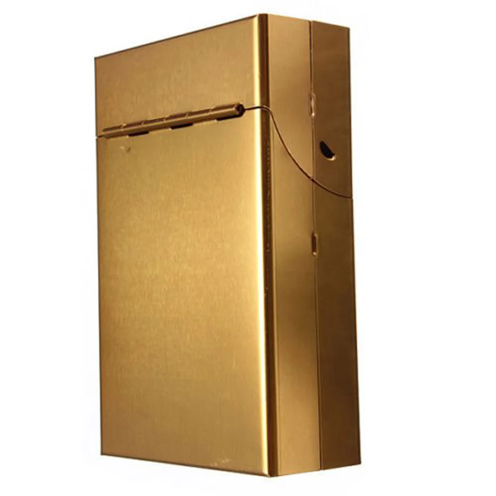 

Magnetic Aluminum Pocket Cigar Cigarette Box Tobacco Case - Black/blue/gray/Gloden