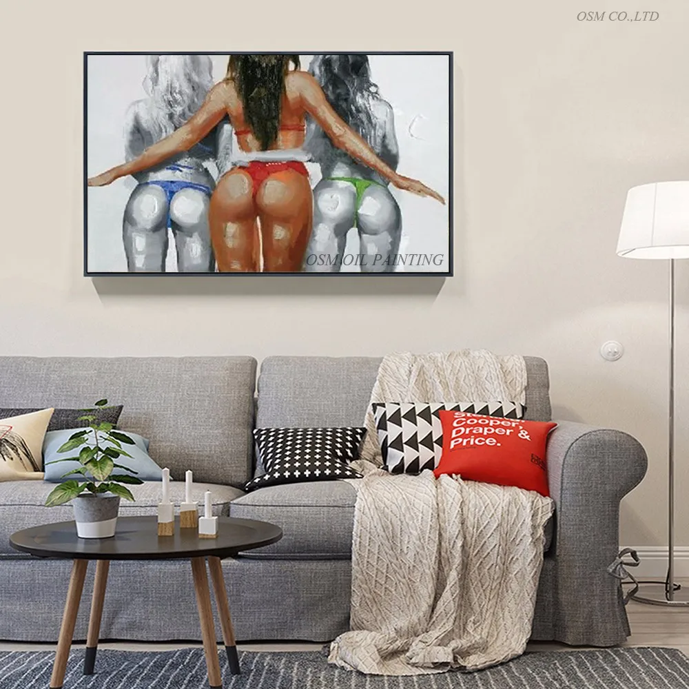 bikini oil painting