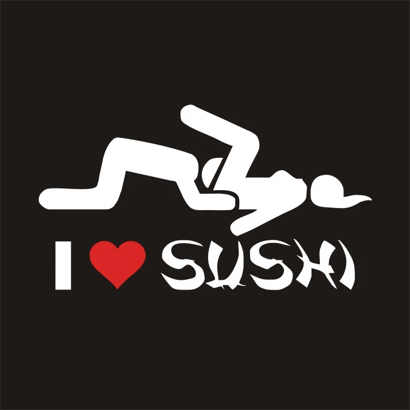 Наклейки для автомобиля I love Sushi наклейки на окна задний багажник Стайлинг