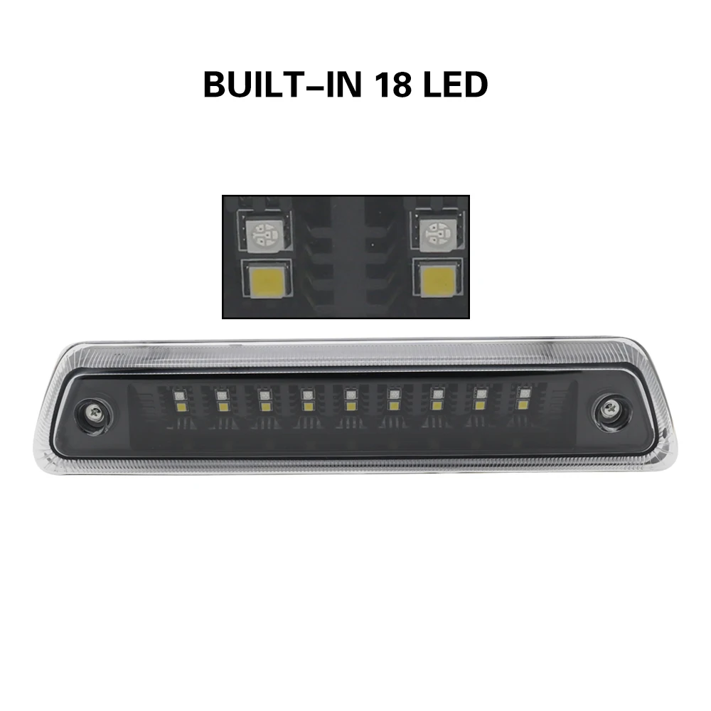 1PC Smoke Truck Trailer Rear Light High Third Brake Lights 3rd Stop Light for Ford F150 2009 2010 2011 2012 2013 2014 LED Light (29)