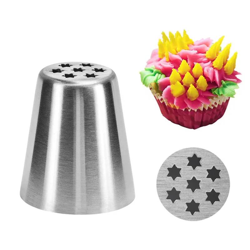 

1PC Russian Icing Piping Nozzles Tips Cake Decorating Sugarcraft Pastry Cake Tools Rose Flower Cream Pastry Tips
