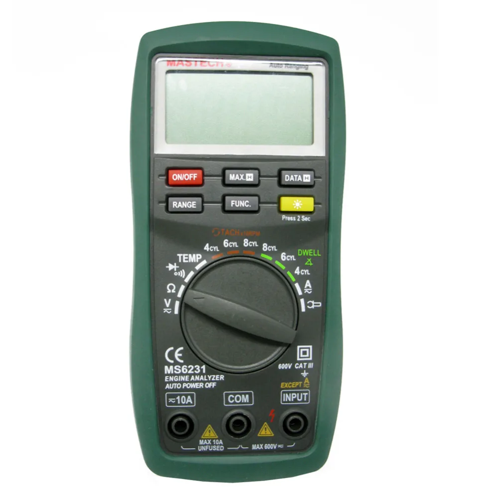 MASTECH New AUTO RANGE DIGITAL ENGINE ANALYZER MS6231 DWELL car