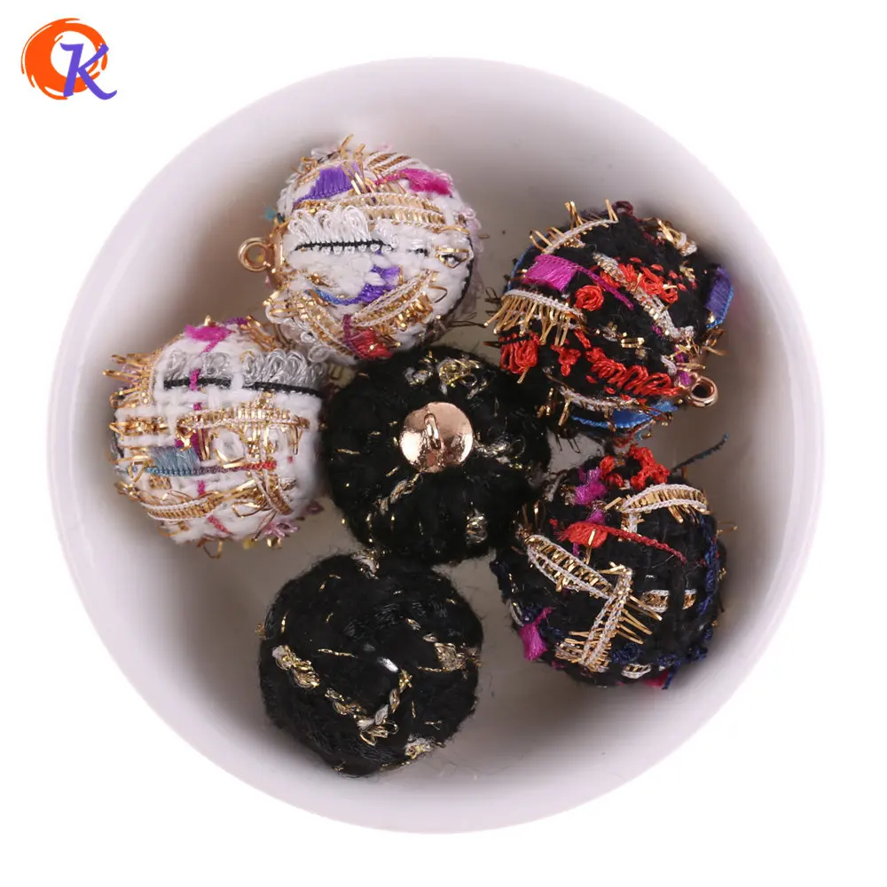 

Cordial Design 50Pcs/Bag Jewelry Accessories/DIY Jewelry/Fabric Bead/Hand Made/Ball Shape/Embellishments/Earring Findings
