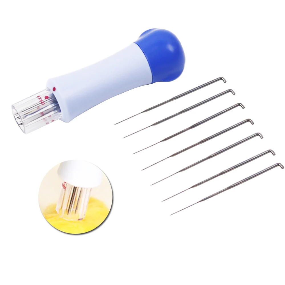 

DIY Felt Craft Felting Knitting Needles with 7 Needles Wool Applique Handle Sewing Tools & Accessory