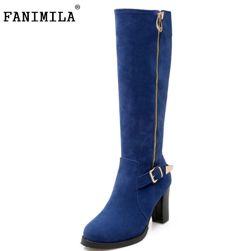 

Cool Knight Boots Knee High Boot For Women Gladiator Thick Med Heels Platform Shoes Winter Autumn Shoes Woman Size 32-43