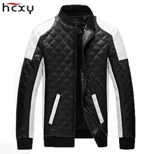 Большие размеры 5XL Мужская стеганая тонкая куртка из искусственной кожи мужские кожаные куртки софтшелл мужские куртки с воротником мужские куртки и пальто