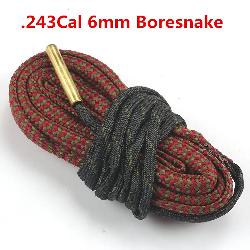 5pcs/lot Bore Snake Cleaning 6mm .243 Cal Boresnake Gun Rifle Cleaning