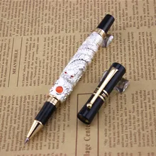 Серебряный JINHAO шариковая ручка школьные канцелярские принадлежности высокого качества Дракон шариковые ручки ролика роскошный бизнес-подарок 004