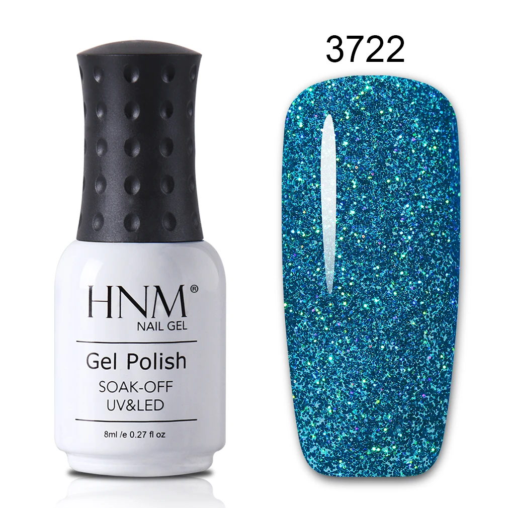 HNM 8 мл Блестящий УФ лак для ногтей неоновый полуперманентный лак для ногтей штамповка эмалированная краска гель лак основа грунтовка - Цвет: 3722