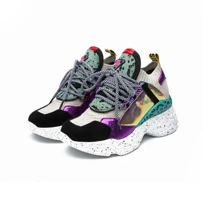 

2019 spring new comfortable leather suede women's shoes horse hair decorative casual flat shoes women platform shoes