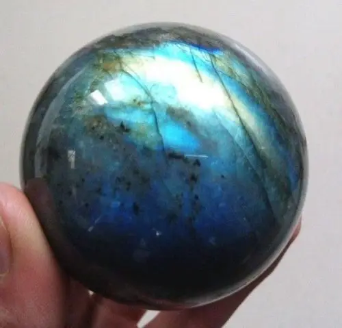 

huij 00541 NATURAL Labradorite quartz crystal sphere ball healing