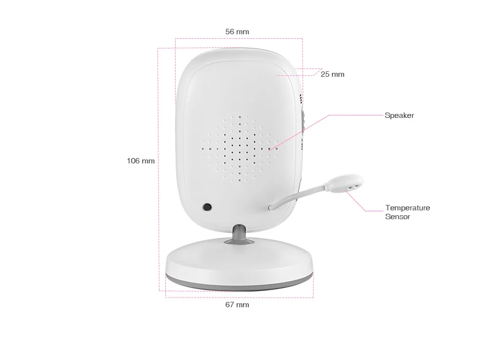 3.2 inch Portable 2 Way Talk Night Vision Temperature Monitoring Colorful Babyfoon Wireless Video Baby Monitor Security Camera _07