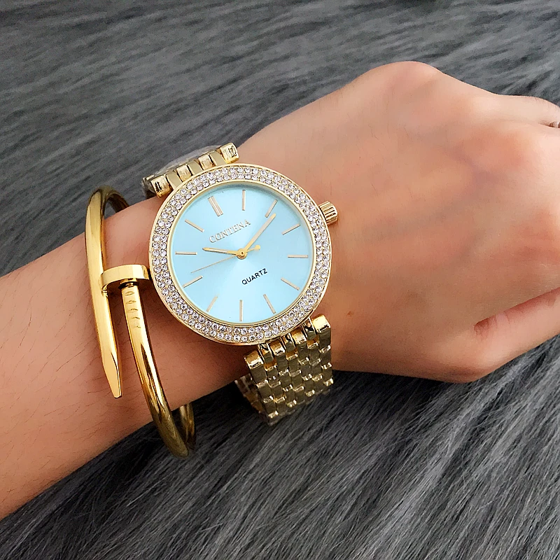 Dimini Women Luxury Brand Lady Crystal Wrist Watches 