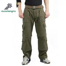 Для Мужчин Армия Военные Вентиляторы брюки сумки Комбинезоны бренд 101 Airborne парашют Пеший Туризм брюки Съемный камуфляжные тактические брюки