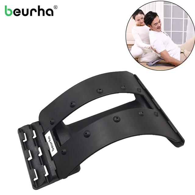 Us 14 99 39 Off Back Massage Stretcher Stretching Neck Relax Spine Pain Cervical Lumbar Traction Humpback Device Magic Waist Support Massager In