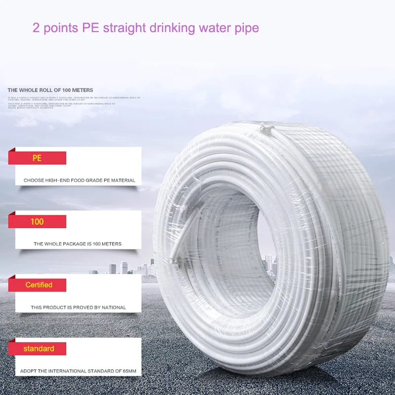 Water Purifier 2 points PE pipe dispenser hose fittings RO filter water