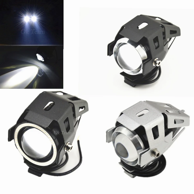 125W U5 Motorcycle Motorbike Headlight LED Fog Driving Spot Light Bulb Lamp