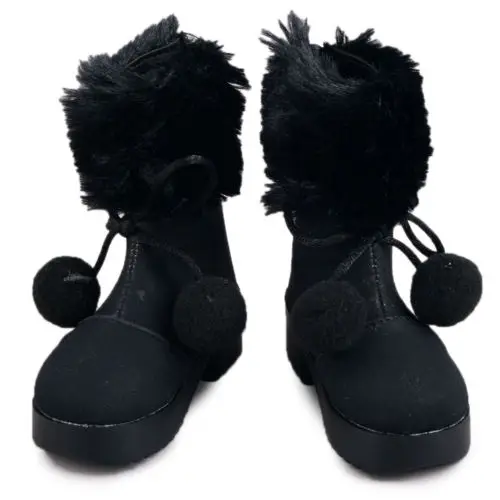 [Wamami] 1/4 черная замшевая обувь с помпонами для SD BJD AOD Dollfie Doll