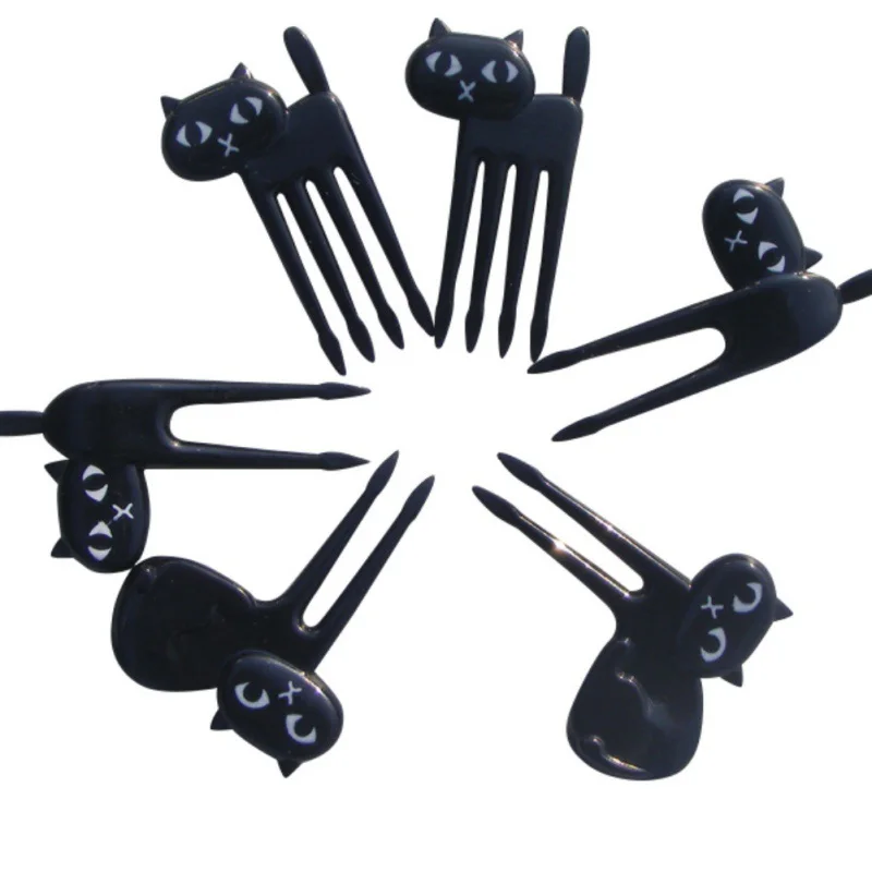 

Christmas Design Plastic Cute Animal Design Fruit Forks Party Food Picks Salad Dessert Fruit Kitchen Gadget 8pcs/10pcs