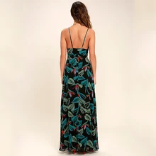 DOMODA Fashion Backless Print Summer Dress Women Clothing 2017 Wrap Strap Bohemia Vestido Female Split Casual Dresses Long