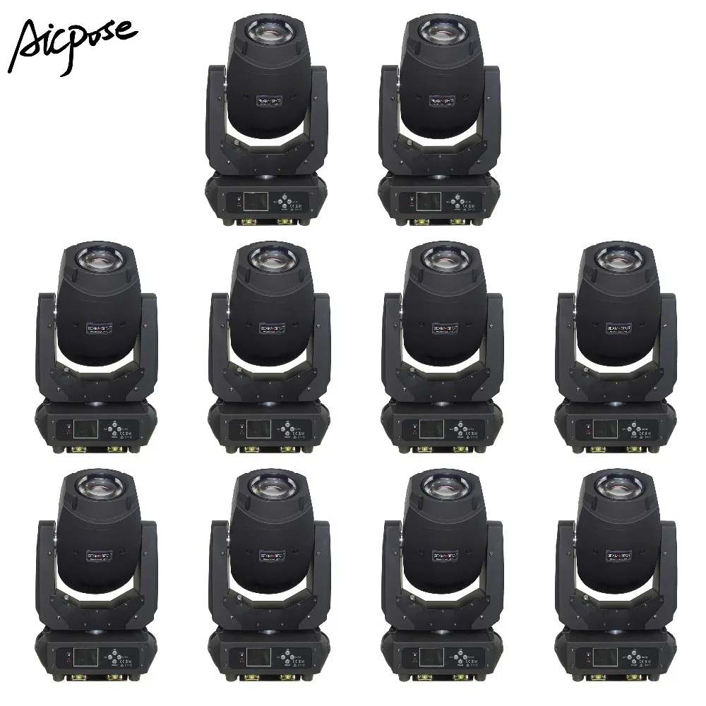 

10Pcs/lots 200W Beam Light 3 in 1 Led Moving Head Light 6 Gobos 7 Colors Prism Electronic Linear Focus Wedding Stage lighting