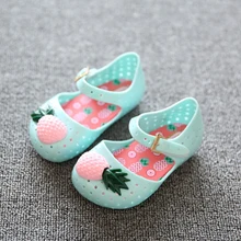 2017 Mini Pineapple Fruit Hole Summer Jelly Children s Shoes Hot Sale Plain Rain Boot Baby