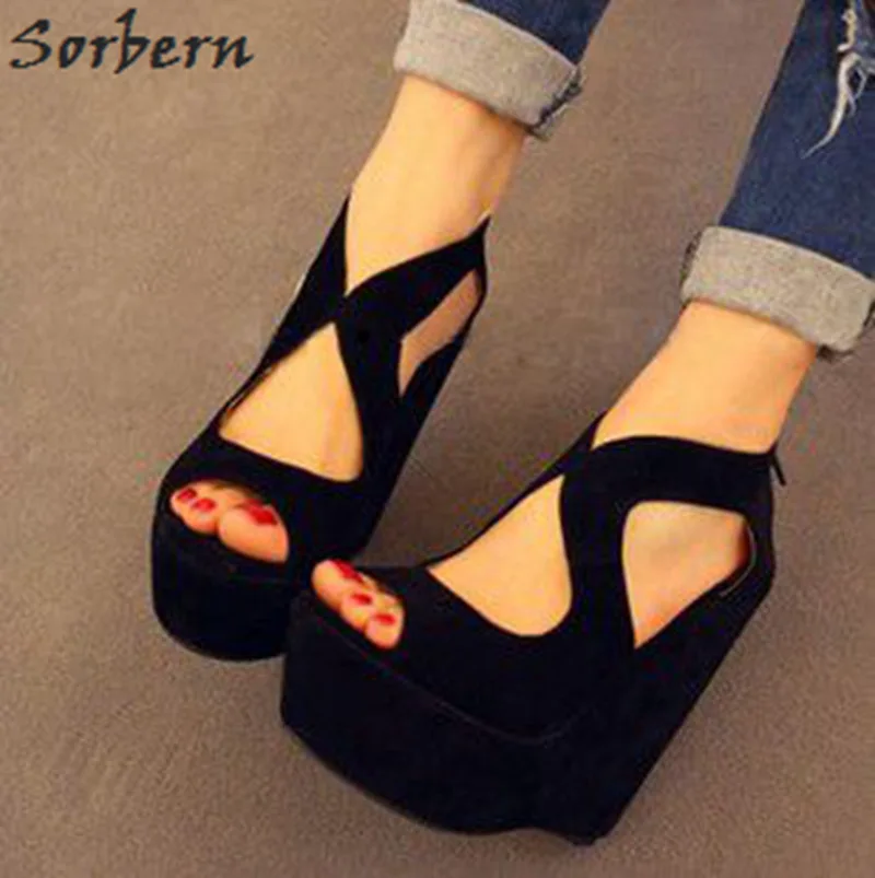

Sorbern Casual Wedge Heels For Women Sandals Platform Open Toe Sandalias Elegantes Summer Sandles For Women Diy Colors