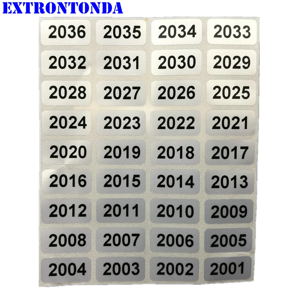 

1000 Silver Consecutive Number Labels 2001 to 3000 Inventory Stickers Waterproof 20x10mm Small Size