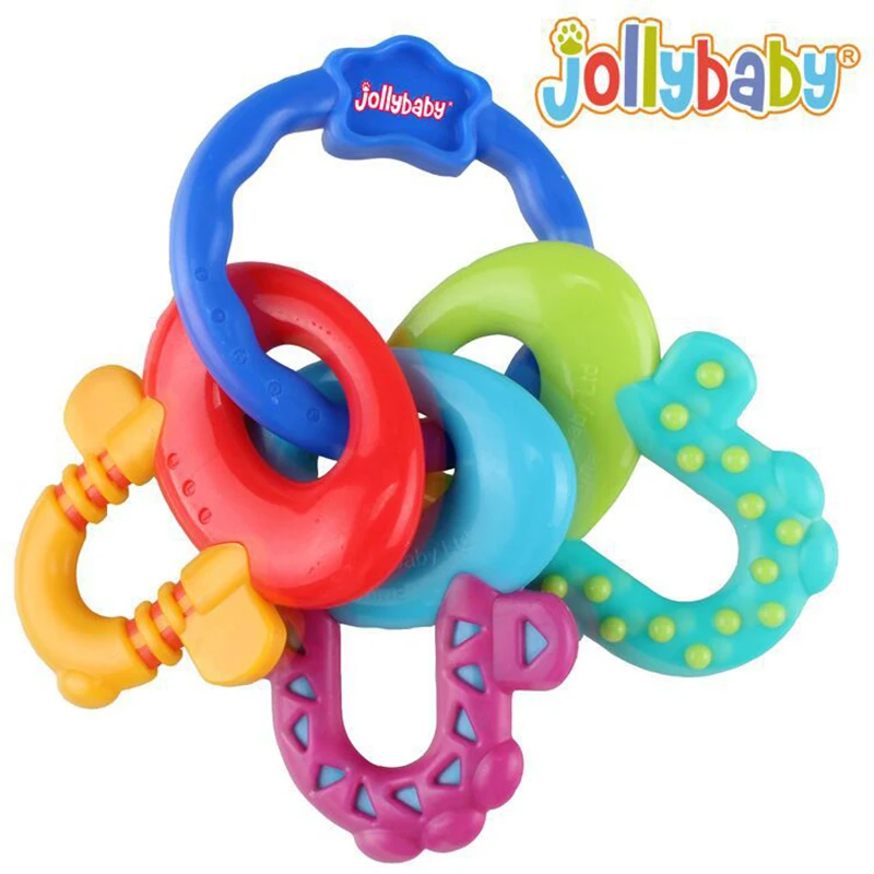 

Baby toys 3-12 months New Silicon Teether Molar Toothbrush Training Tooth Chewing Lovely Toddler Bell Toys WJ320