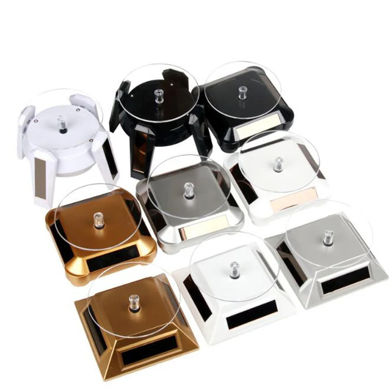 

Hot selling fashion Jewelry Tool 360 Degree Jewellery Rotating Display Stand Turn Plate Table Jewelry Organizer Hard Show Holder