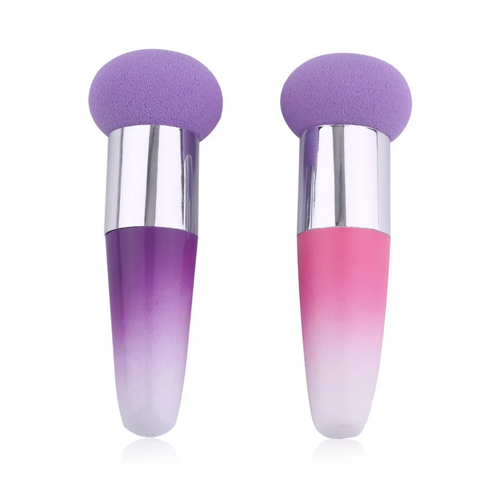 Style Round Head Puff Makeup Foundation Sponge With Handle Cosmetic
