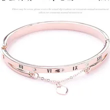 Римские цифры любовь бахромой подвеска, сердце, персик модный браслет ретро дамы ювелирные изделия кристалл ювелирные изделия
