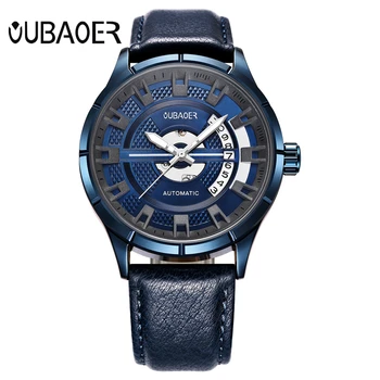 

OUBAOER Luxury Automatic Watch Men Date Mechanical Self Wind Watches Man Leather Wristwatches Reloj Automatico De Hombre OB2023