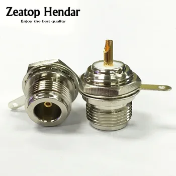 

10Pcs Brass N Female Jack Bulkhead Solder Panel Mount Straight PTFE High Quality Mini Jack N Plug