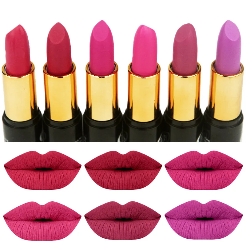 

GORON Brand Lips Makeup 24 Colors Sexy Matte Lipstick Pigment Long Lasting Red Lip Stick Cosmetics Wholesale L063-24M